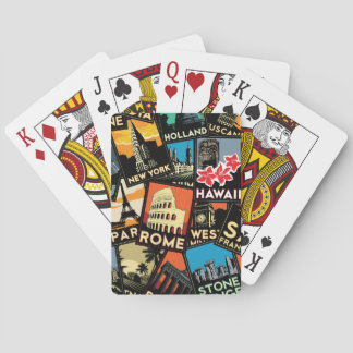Jeu De Cartes posters de voyage rétro europe vintage asia usa