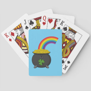Jeu De Cartes Pot de dessin en or arc-en-ciel