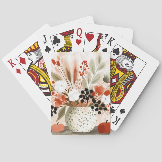 Jeu De Cartes Pot de fleurs d'automne et Pot tacheté de rouille (dos)