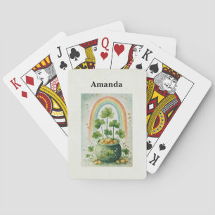 Jeu De Cartes Pot d'or et arc-en-ciel vintage