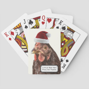 Jeu De Cartes Poulet de Noël de casquette de Père Noël