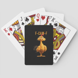 Jeu De Cartes Poulet F-Caw-F Classique de Style Rétro