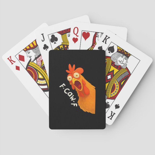 Jeu De Cartes Poulet F-Caw-F Rétro Classique (dos)