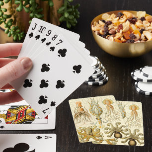 Jeu De Cartes Poulpe Vintage Gamochonia par Ernst Haeckel