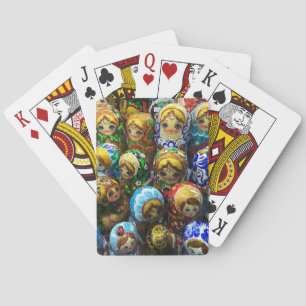 Jeu De Cartes Poupées Matriochka Kiosque de Souvenirs Photo de V