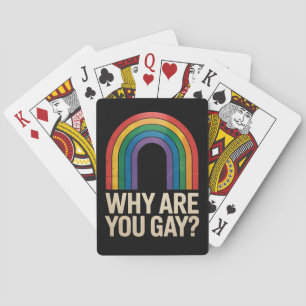 Jeu De Cartes Pourquoi Es-Tu Gay Funny Rainbow LGBTQ Pride Ally