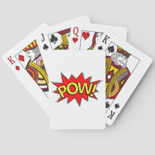 Jeu De Cartes  POW ! - Superhero Comics Book Red/Yellow Bubble