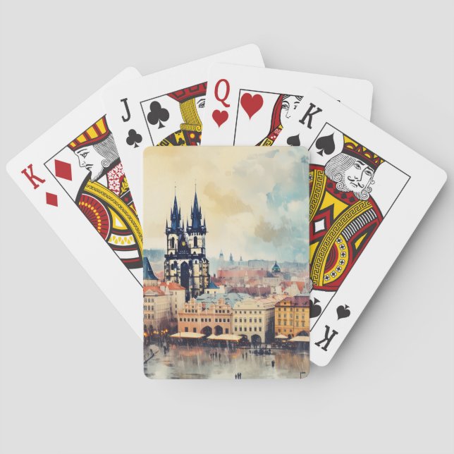 Jeu De Cartes Prague nuit en République Tchèque (dos)