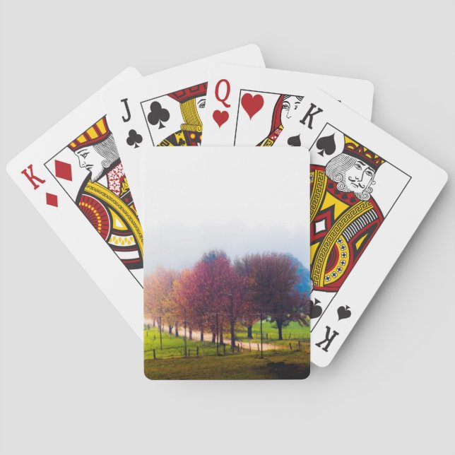 Jeu De Cartes Prairie brumeuse en automne (dos)