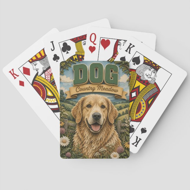 Jeu De Cartes Prairie de campagne canine POPCUT (dos)