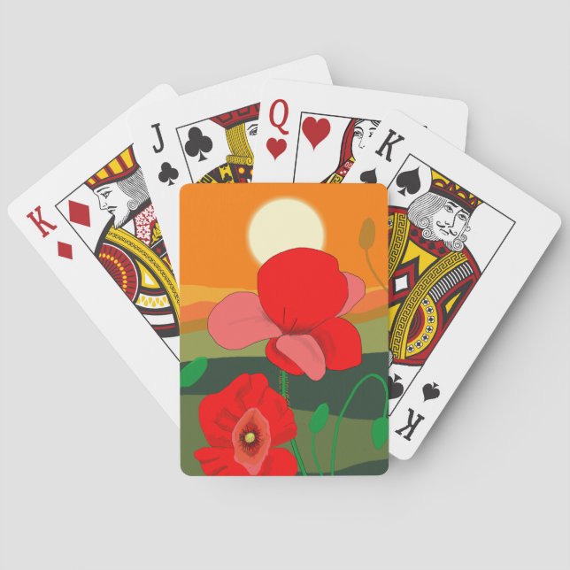 Jeu De Cartes pré au coucher du soleil (dos)