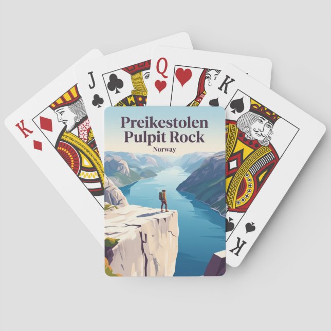 Jeu De Cartes Preikestolen Pulpit Rock Norvège (dos)