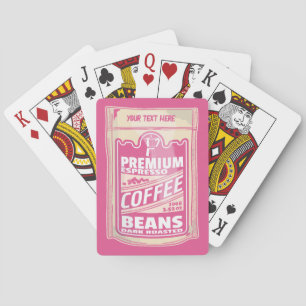 Jeu De Cartes Premium espresso café haricots rose nourriture pop