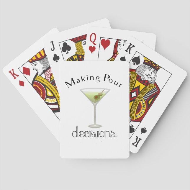 Jeu De Cartes Prendre des décisions avec du verre Martini (dos)