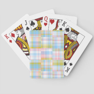 Jeu De Cartes Preppy Patchwork Look Madras Pastel