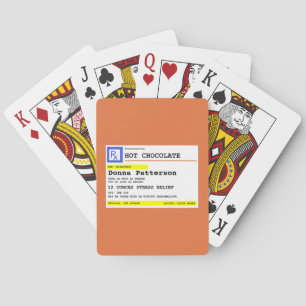 Jeu De Cartes Prescription personnalisée Chocolat chaud humorist