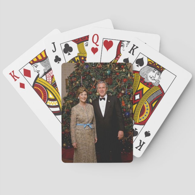 Jeu De Cartes Président George Bush, Laura Christmas Maison Blan (dos)