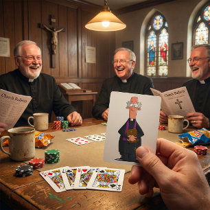 Jeu De Cartes Prêtre tenant la Bible Personnage du clergé IFunny