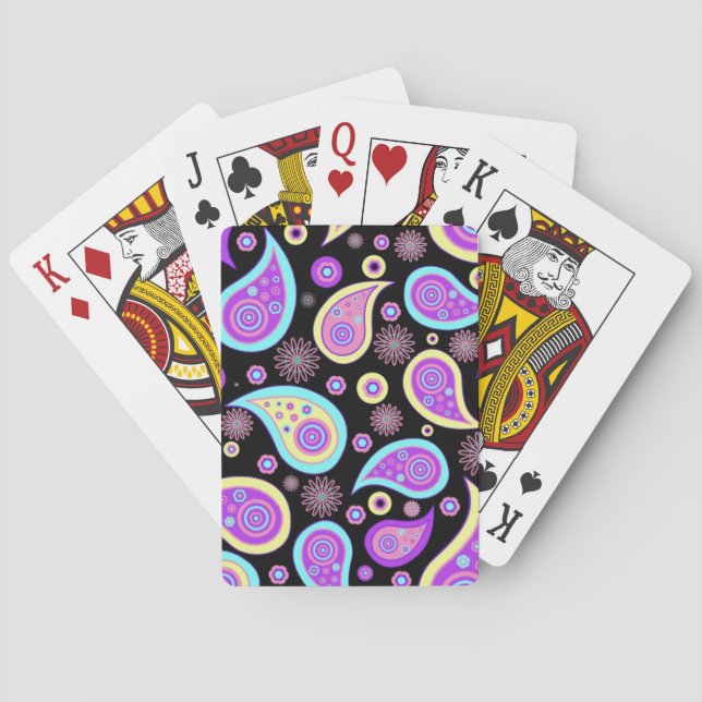 Jeu De Cartes Pretty Purple Paisley (dos)