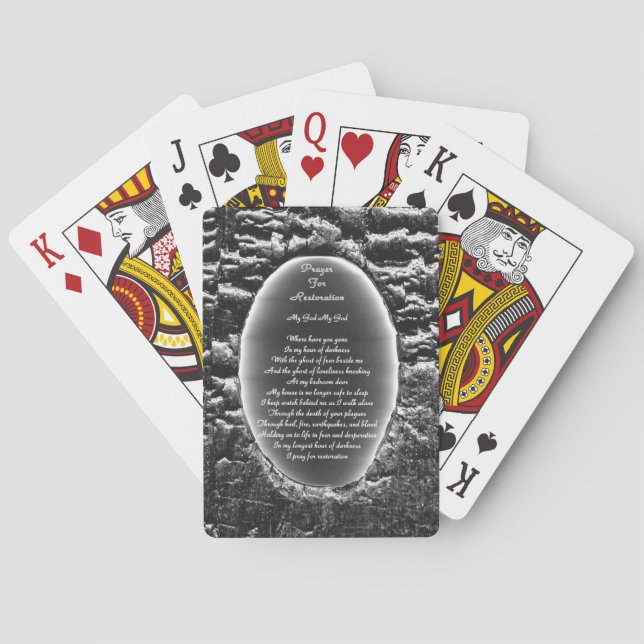 Jeu De Cartes Prière Pour La Restauration (dos)