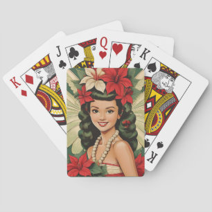 Jeu De Cartes Princesse de Noël Tropical Rétro 50s