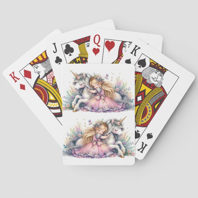 Jeu De Cartes Princesse Licorne Pastel Conte de Fée Fantastique (dos)