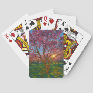 Jeu De Cartes Printemps Éveil - Paysage de l'arbre florissant