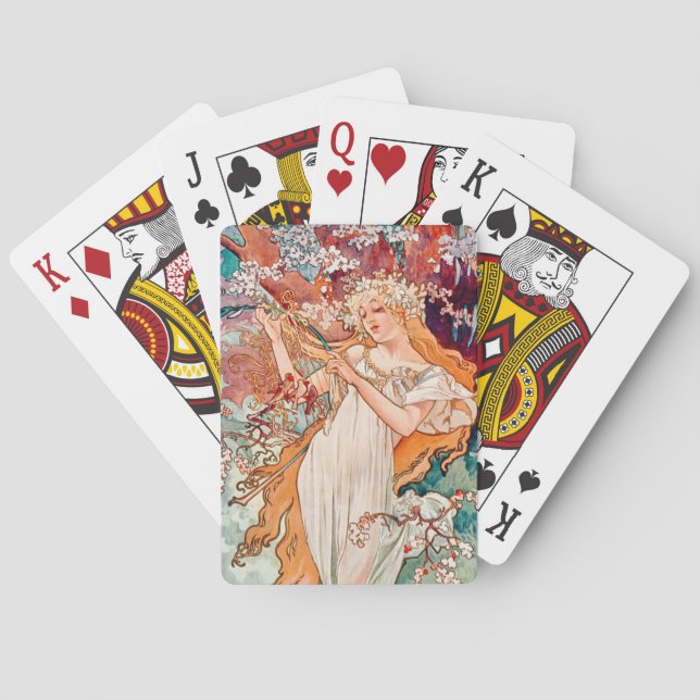 Jeu De Cartes Printemps par Alfons Mucha (dos)
