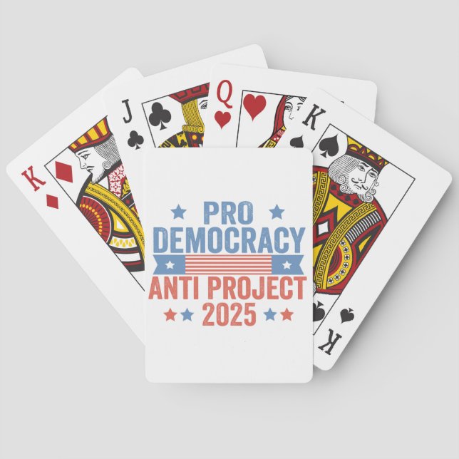 Jeu De Cartes Pro Democracy Anti Project 2025 Trump républicain (dos)