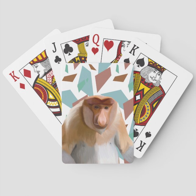 Jeu De Cartes Proboscis Singe Espèces en voie de disparition (dos)