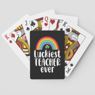 Jeu De Cartes Prof le plus chanceux jamais École Cadeau St Patri