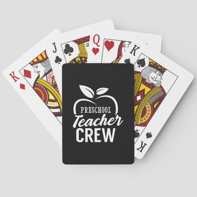 Jeu De Cartes Professeur Cadeaux | Équipe d'enseignants préscola (dos)