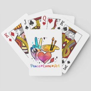 Jeu De Cartes Professeur D'Art Peace Love Art Pour Artistes Et P
