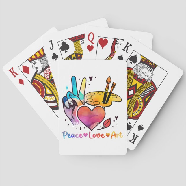 Jeu De Cartes Professeur D'Art Peace Love Art Pour Artistes Et P (dos)