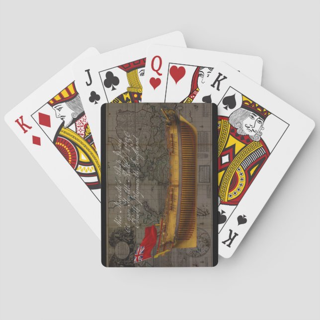 Jeu De Cartes Profil de la frégate Jersey (dos)