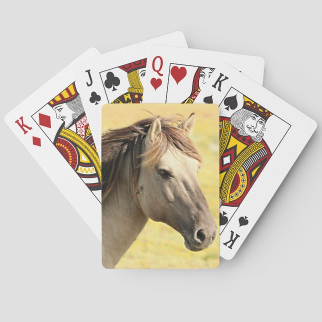 Jeu De Cartes Profil du cheval beige (dos)