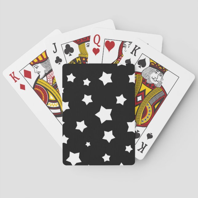 Jeu De Cartes Profil sous convention astérisque noir et blanc (dos)