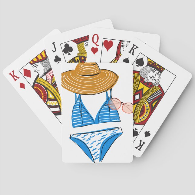 Jeu De Cartes Profitez du soleil - maillot de bain bleu (dos)