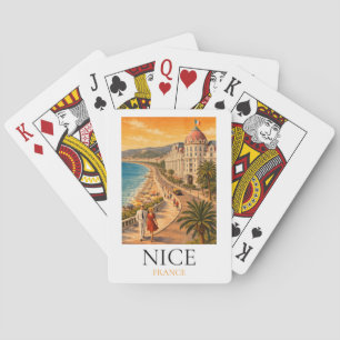 Jeu De Cartes Promenade des Anglais Vue rétro de Nice Côte d’Azu