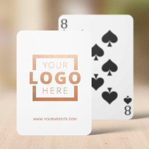 Jeu De Cartes Promotion du logo d'entreprise personnalisé Rose d