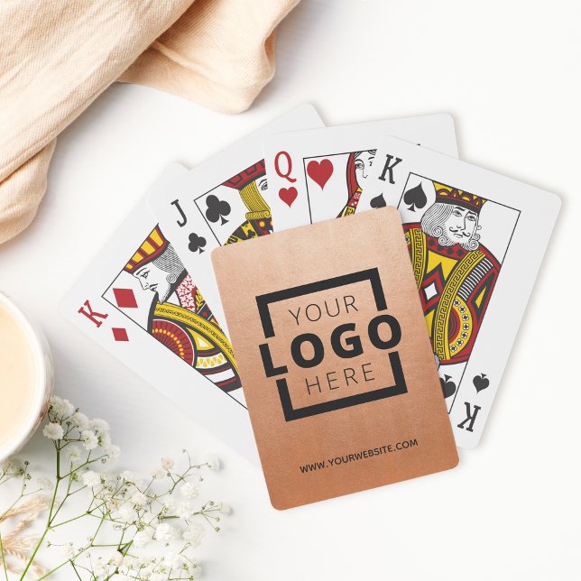 Jeu De Cartes Promotion du logo d'entreprise personnalisé Rose d (Créateur téléchargé)