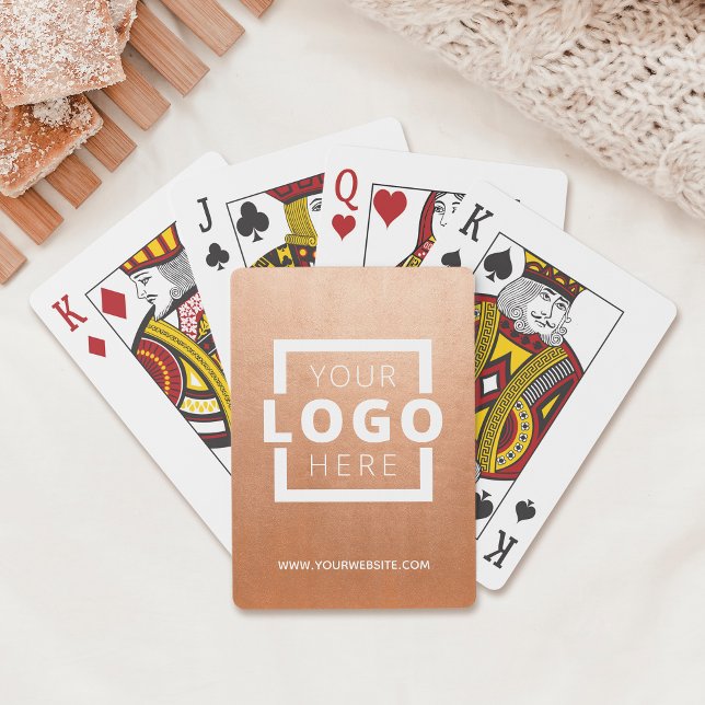 Jeu De Cartes Promotion du logo d'entreprise personnalisé Rose d (Créateur téléchargé)