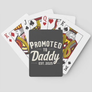 Jeu De Cartes Promu à Daddy Est. 2025 Papa sera Fête des pères