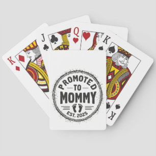 Jeu De Cartes Promu à Mommy Est. faire-part de grossesse 2025