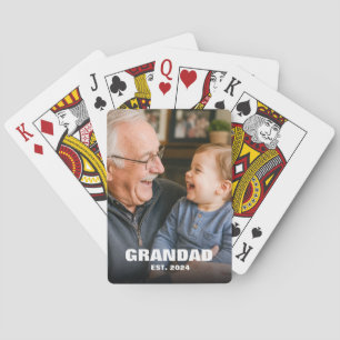 Jeu De Cartes Promu Grand-Père Établie Photo