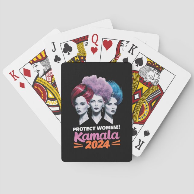 Jeu De Cartes Protéger les femmes Kamala Élection 2024 2024 (dos)