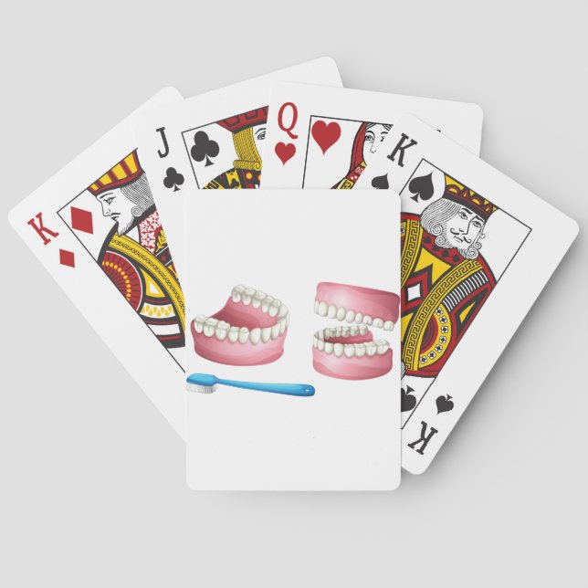 Jeu De Cartes Prothèses dentaires complètes et soins dentaires a (dos)