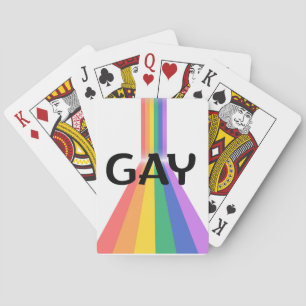 Jeu De Cartes Proud & Bold – "GAY" Typography with Radiant Verti