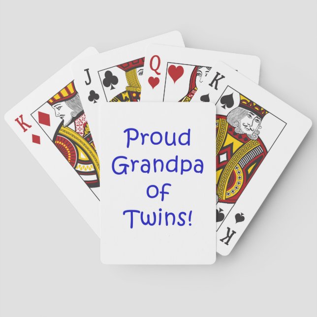 Jeu De Cartes Proud Grandpa of Twins (dos)
