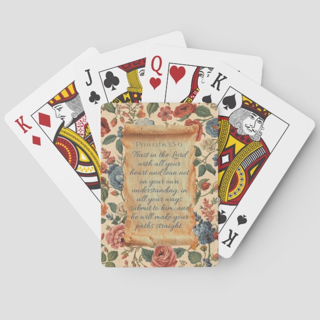 Jeu De Cartes Proverbes 3:5-6 Aie confiance dans l'Éternel (dos)